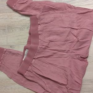 Linen jogger dusty pink
